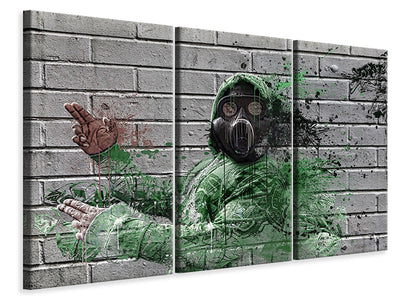 3-piece-canvas-print-graffiti-gas-mask