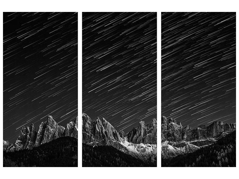 3-piece-canvas-print-starfall-in-the-dolomites