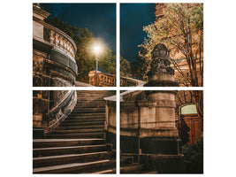 4-piece-canvas-print-at-night-in-dresden