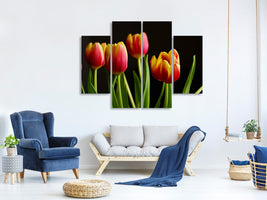 4-piece-canvas-print-colorful-tulips