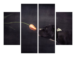 4-piece-canvas-print-first-approach-hildegard-and-the-tulip