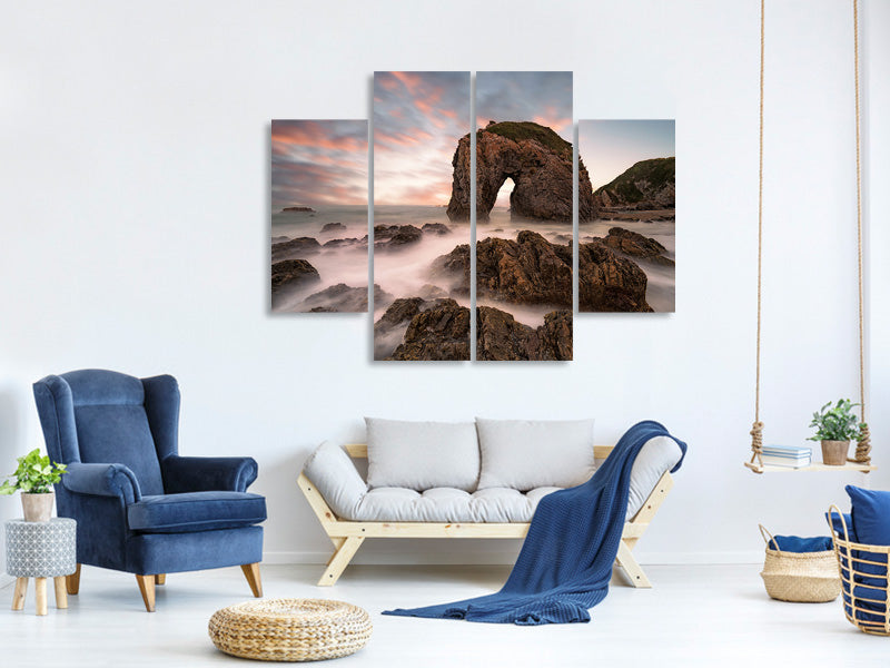 4-piece-canvas-print-horse-head-rock-ii