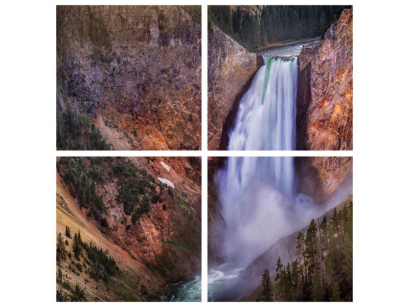 4-piece-canvas-print-lower-falls-grand-canyon