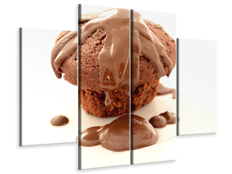 4-piece-canvas-print-muffin-with-chocolate