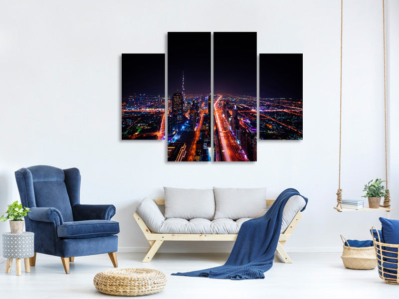 4-piece-canvas-print-the-colorful-lights-of-dubai