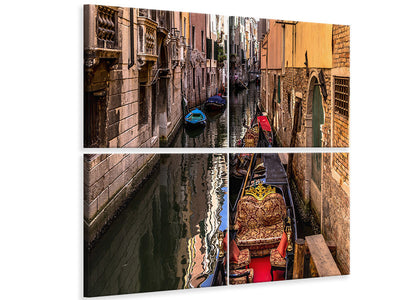 4-piece-canvas-print-the-gondolas-of-venice