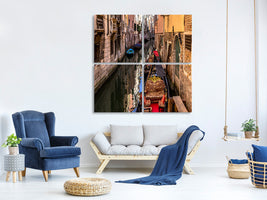 4-piece-canvas-print-the-gondolas-of-venice