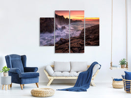 4-piece-canvas-print-wall-by-the-sea