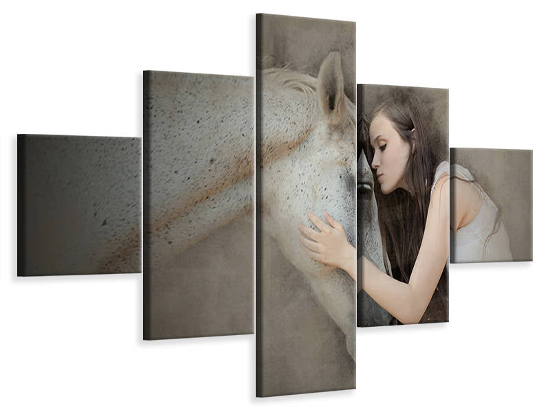 5-piece-canvas-print-a-kiss