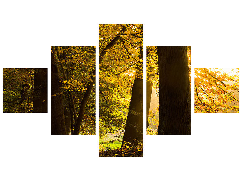 5-piece-canvas-print-autumn-leaves