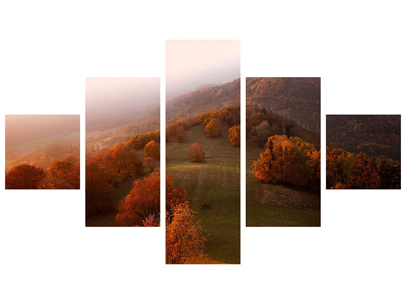 5-piece-canvas-print-autumn-on-the-swabian-alb