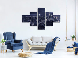 5-piece-canvas-print-blue-city