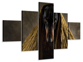 5-piece-canvas-print-golden-eyes-a