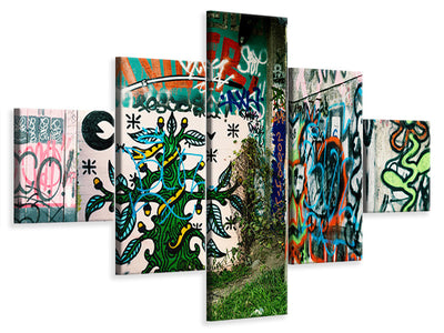 5-piece-canvas-print-graffiti-in-the-backyard