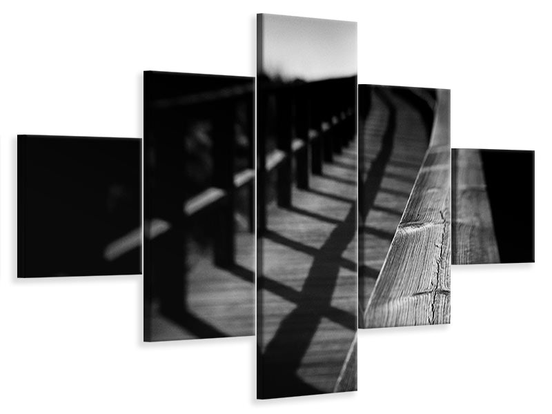 5-piece-canvas-print-lonely-rails