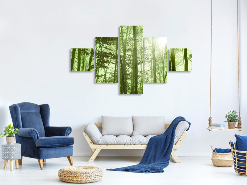 5-piece-canvas-print-nibelungen-forest