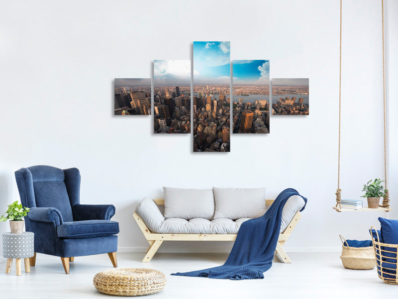 5-piece-canvas-print-skyline-over-the-rooftops-of-manhattan