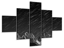5-piece-canvas-print-starfall-in-the-dolomites