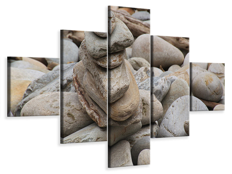 5-piece-canvas-print-stone-stack-xl