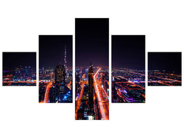 5-piece-canvas-print-the-colorful-lights-of-dubai