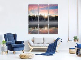 9-piece-canvas-print-small-lake-in-the-forest