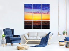 9-piece-canvas-print-vibrant-sunset