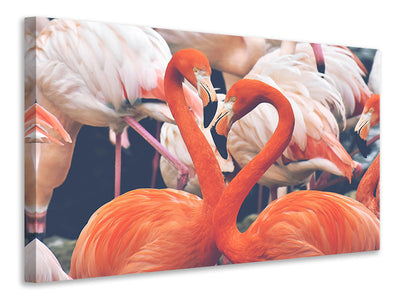 canvas-print-colorful-flamingos