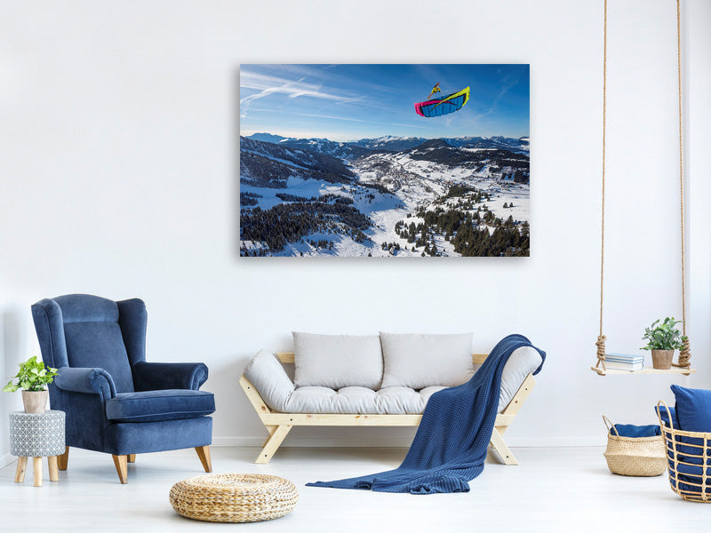 canvas-print-michael-regnier-speedriding-in-la-clusaz