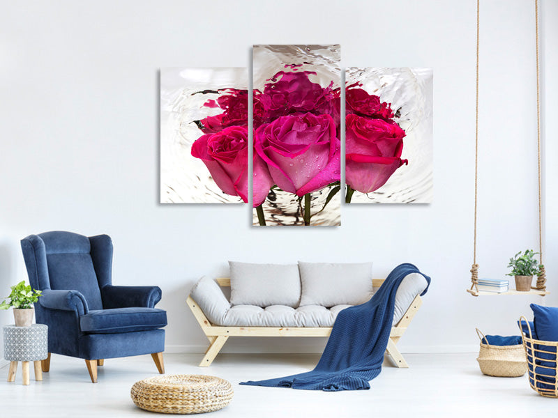 modern-3-piece-canvas-print-the-rose-reflection