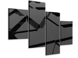 modern-4-piece-canvas-print-3d-triangular-surfaces