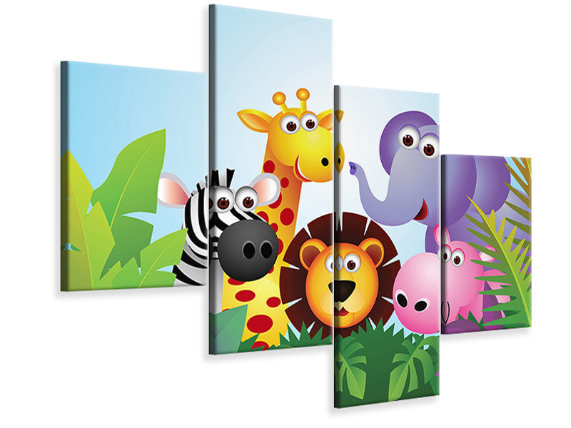 modern-4-piece-canvas-print-jungle