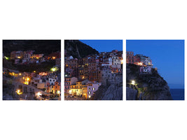 panoramic-3-piece-canvas-print-at-night-in-cinque