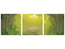 panoramic-3-piece-canvas-print-fairy-tales-forest