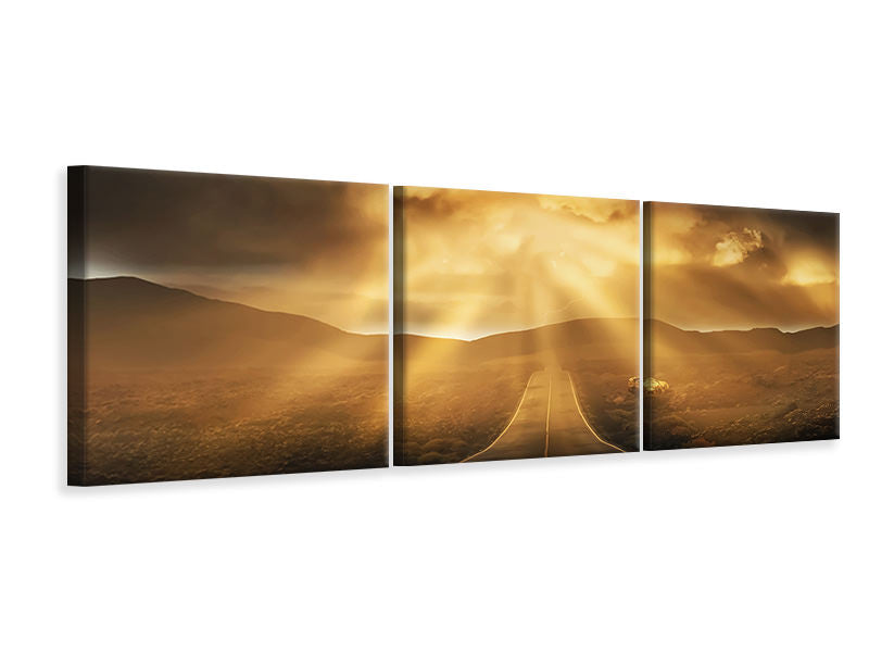 panoramic-3-piece-canvas-print-mystical-street