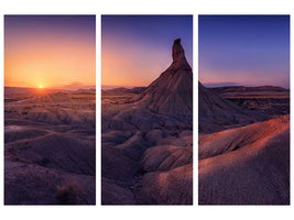 3-piece-canvas-print-bardenas-in-blue