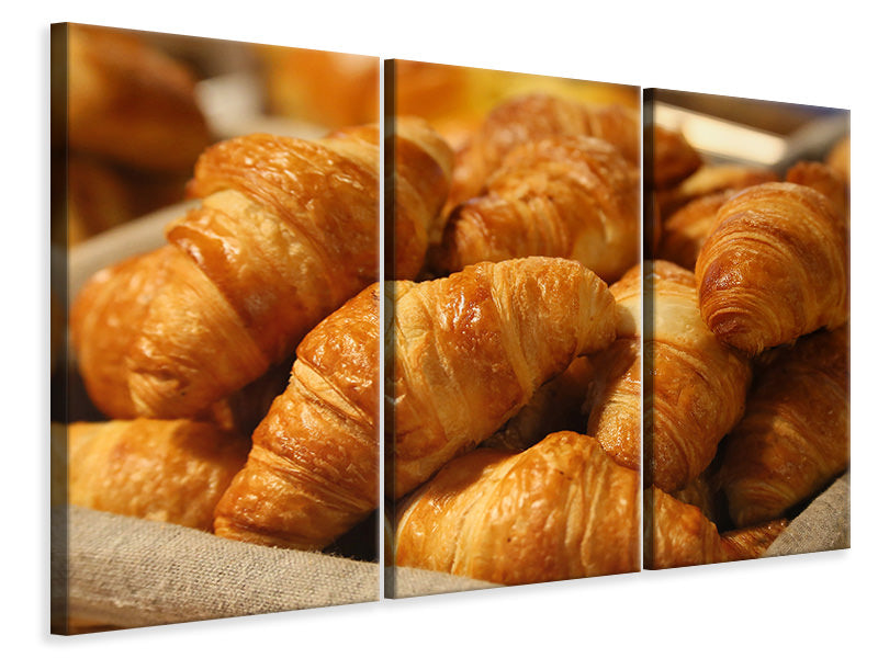 3-piece-canvas-print-fresh-croissants