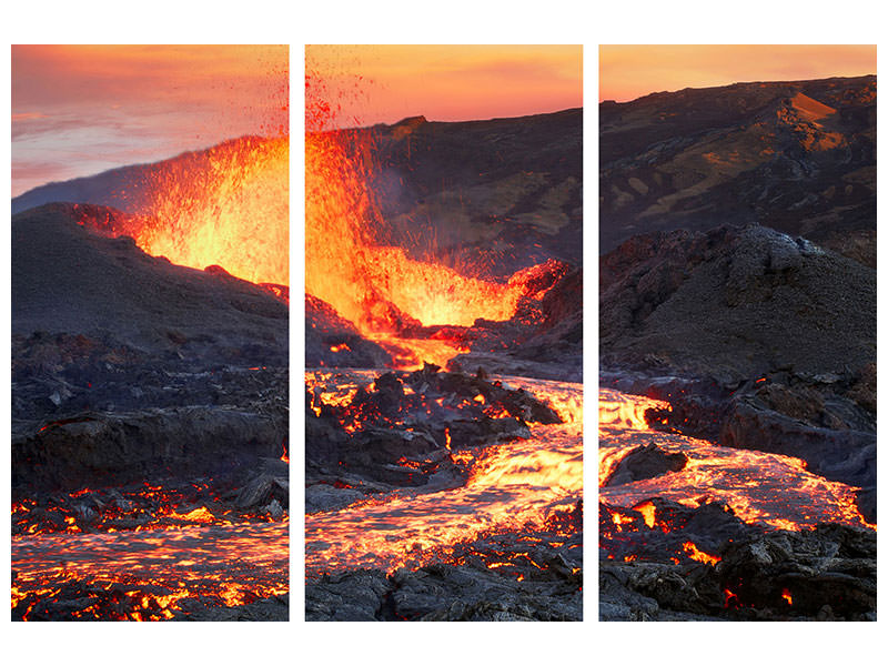 3-piece-canvas-print-la-fournaise-volcano