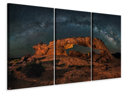 3-piece-canvas-print-milky-way-over-the-sunset-arch
