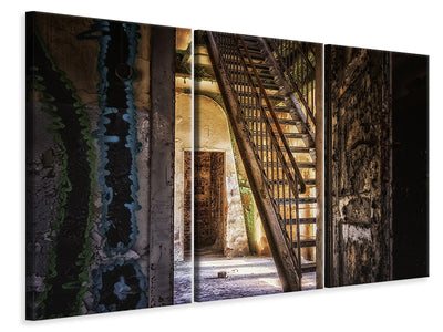 3-piece-canvas-print-old-stairs
