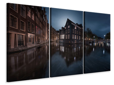 3-piece-canvas-print-the-house-under-the-moonlight