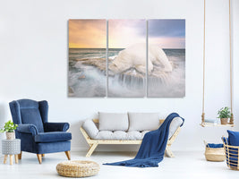 3-piece-canvas-print-the-polar-bear-and-the-sea