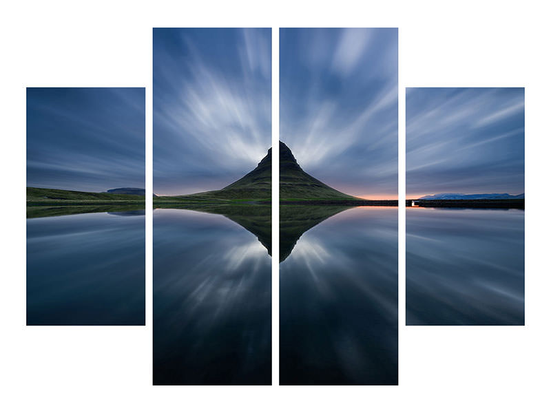 4-piece-canvas-print-a-night-at-kirkjufell