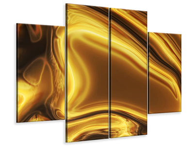 4-piece-canvas-print-abstract-liquid-gold