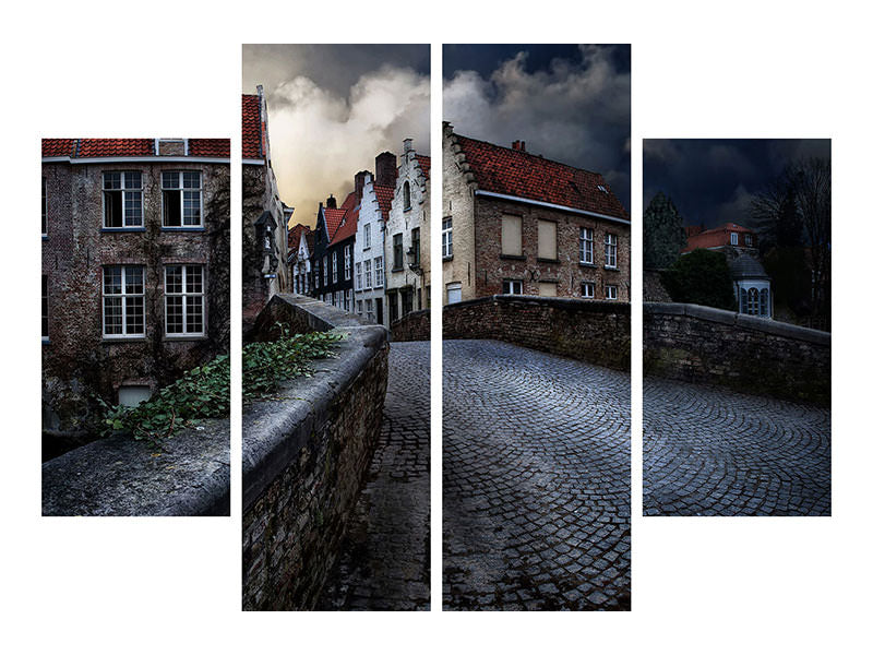 4-piece-canvas-print-an-evening-in-bruges