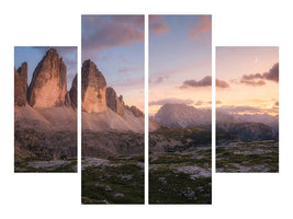 4-piece-canvas-print-an-evening-in-the-dolomites