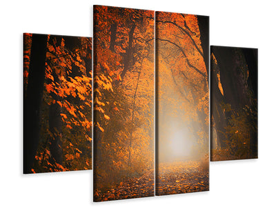 4-piece-canvas-print-autumn-light-in-the-forest