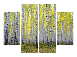 4-piece-canvas-print-autumnal-birch-forest