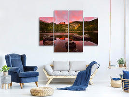 4-piece-canvas-print-bear-lake-sunrise