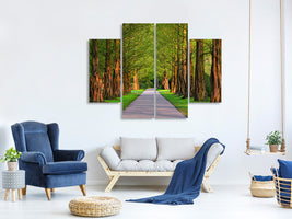 4-piece-canvas-print-beautiful-avenue-in-nature