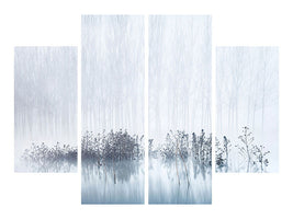 4-piece-canvas-print-cold-and-foggy-morning-in-the-swamp